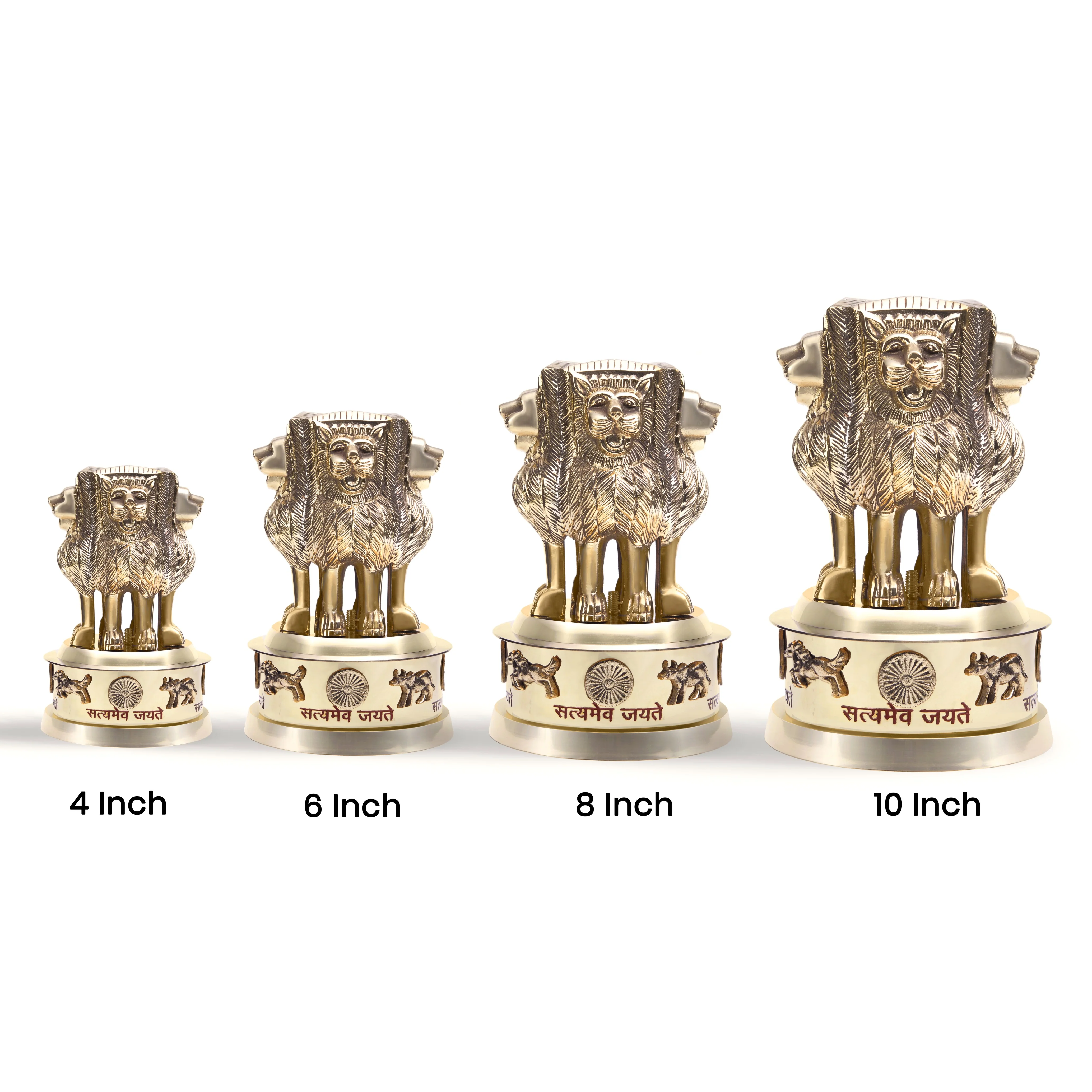 Premium Brass Ashoka Stambh – Decorative National Emblem Showpiece for Home & Office - Image 5